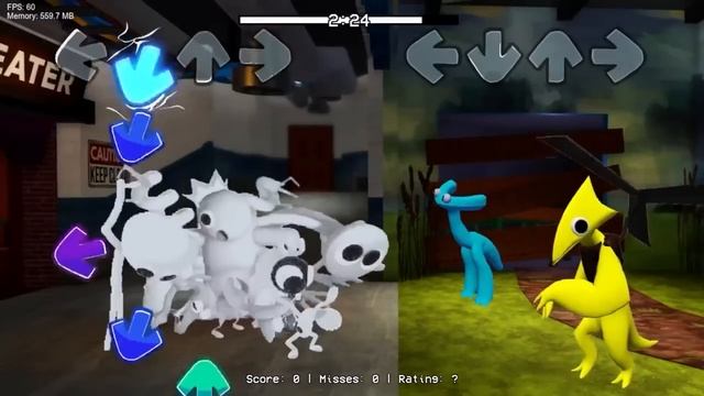 [New Voice] New 3D Rainbow Friends Vs New CYAN, YELLOW (Chapter 2) ? Friday Night Funkin Roblox Mod смотреть онлайн