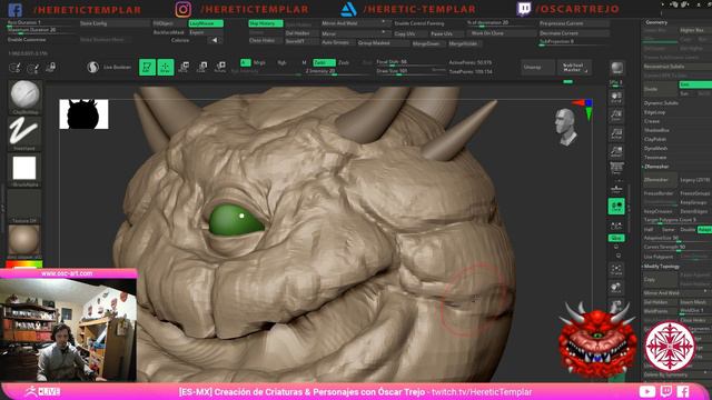 [ES-MX & EN] 3D Model Doom Eternal Creature Cacodemon - Óscar Trejo - Part 1 смотреть онлайн