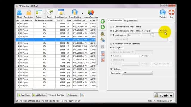 TIFF Combiner - Merge TIFF And Image Files Into One Or More TIFF