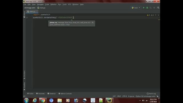 MAKING AUTOMATIC WHATSAPP IN 2 LINES OF PYTHON смотреть онлайн