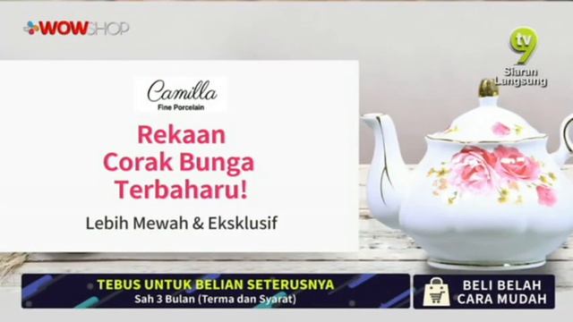 LIVE / 12:00 / 18 DEC 18 / TV9 / CAMILLA PORCELAIN TEA SET / ZAIM & AMEERA / P2718 смотреть онлайн