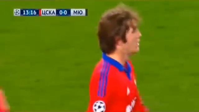 ЦСКА 1-0 МЮ гол Думбия смотреть онлайн