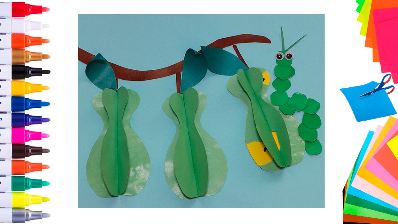 Детские поделки своими руками, простые поделки из бумаги в детский сад и в школу смотреть онлайн