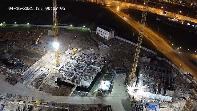 ЖК "Зеленая вертикаль" Апрель 2021 - ход строительства (Камера 2) смотреть онлайн
