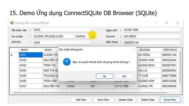 Hướng dẫn Connect SQLite Database смотреть онлайн