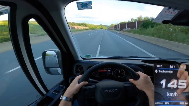 2021 IVECO DAILY 35-160 HI MATIC 156HP TOP SPEED ON GERMAN AUTOBAHN❗️HOW FAST IS THIS LAME TRUCK?