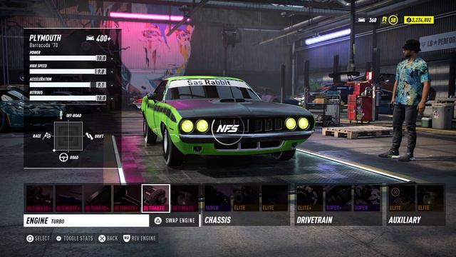 NFS: Heat - Plymouth Barracuda 1970 1300HP Swapped Engine Forged V8 400+ | Almost Maxed Out смотреть онлайн