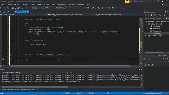 C# Network Programming Sockets (Asynchronous Client) Part B смотреть онлайн