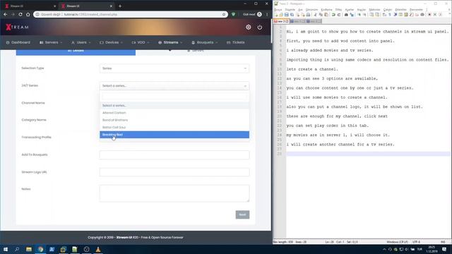 Tutorial How to create your own channels in Xtream UI panel смотреть онлайн