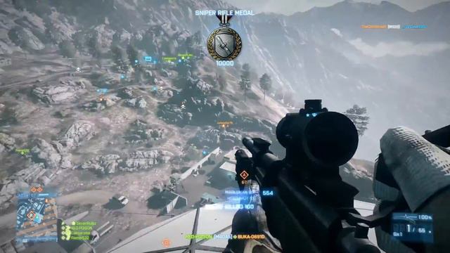 Battlefield 3 - Damage/aimbot hacker caught. смотреть онлайн