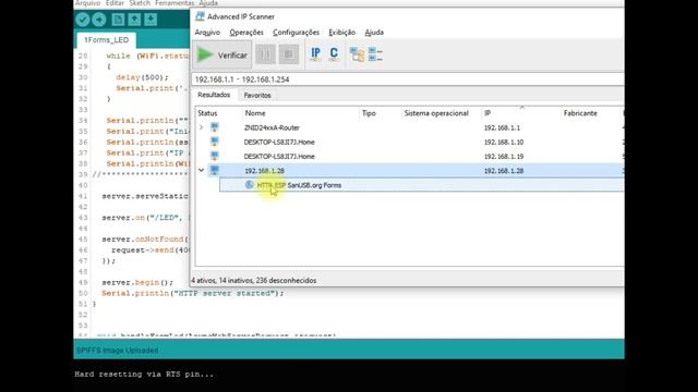 Comutar pino do ESP32 e ESP8266 através de página html e Js na memória SPIFFS com o mesmo código смотреть онлайн