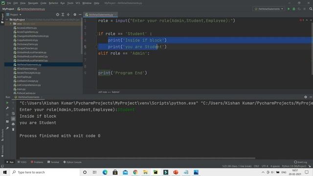 if elif else statement in python | Python If elif else statement example | Hindi смотреть онлайн