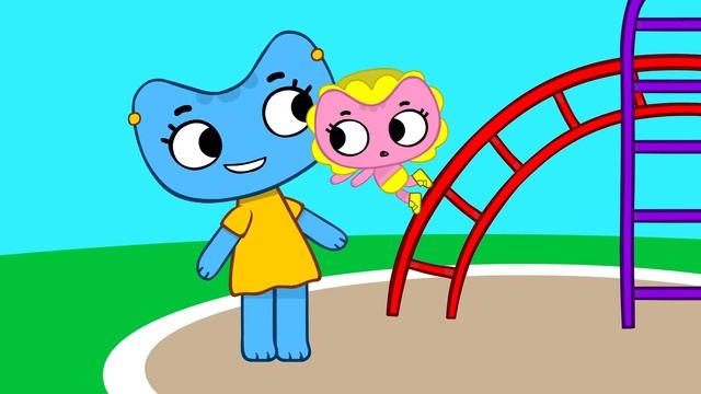 Yes Yes Playground Song | Веселые дети и детские песни | Kit And Kate - Nursery Rhymes Russian