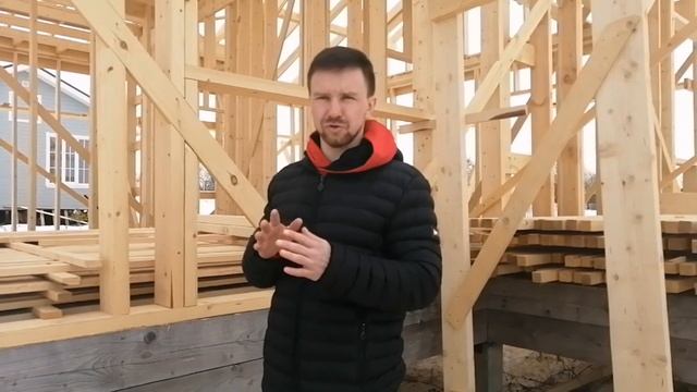 Каркасный дом. Строительство зимой. Монтаж стен и утепление мостиков холода. смотреть онлайн