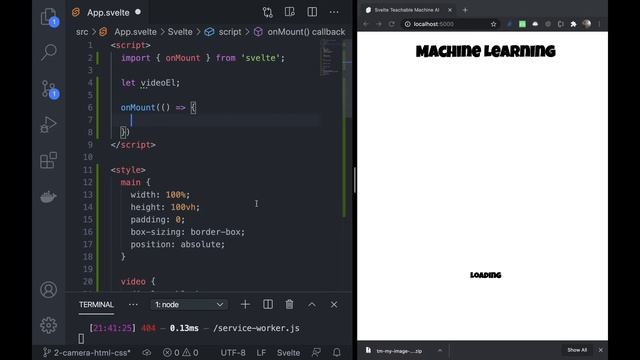 Svelte with Teachable Machine - HTML 5 Camera Working - 4 смотреть онлайн
