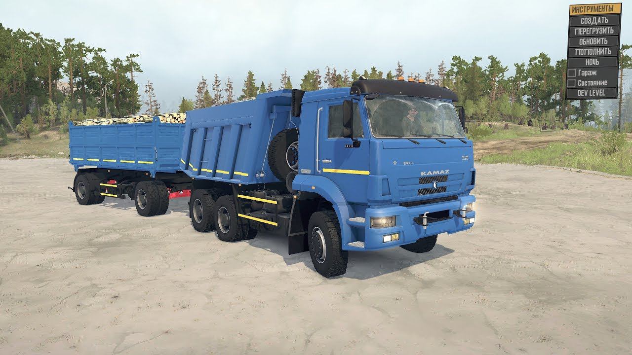 Spintires: MudRunner обзор мода Камаз 65116 Самосвал