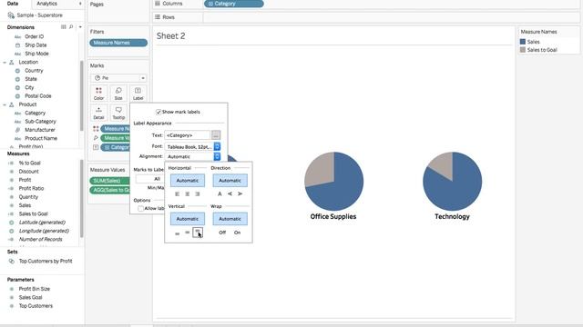 Tableau Tutorial - KPI Donut Chart смотреть онлайн