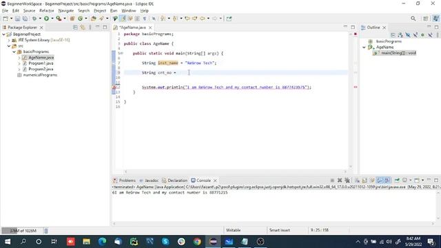Beginner's Series : 05 - Variables and Data types in Java смотреть онлайн