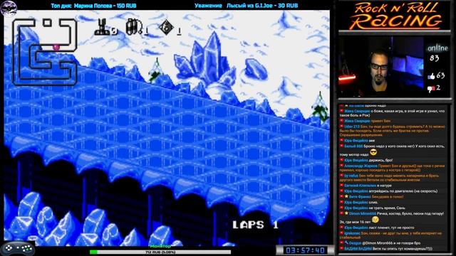 Rock n’ Roll Racing прохождение [ Warrior ] (U) Игра (SEGA Genesis, Mega Drive) 1993 Стрим RUS смотреть онлайн