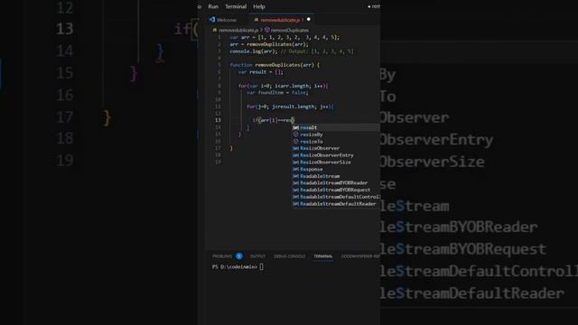 JavaScript Interview Question - Remove Array Duplicates Without Built-In Functions. смотреть онлайн