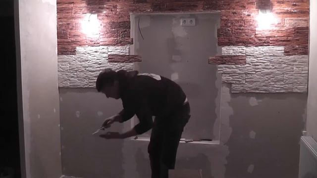 СУПЕР ОТДЕЛКА СПАЛЬНИ ИСКУССТВЕННЫМ КАМНЕМ СВОИМИ РУКАМИ смотреть онлайн