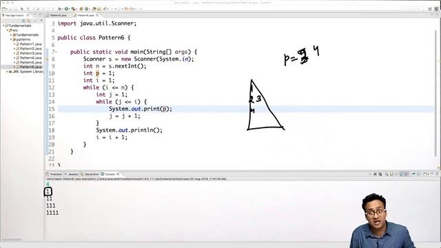 Triangular Patterns in JAVA смотреть онлайн