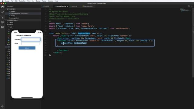 50-Redux-form#1.Create a Simple form in React Native смотреть онлайн
