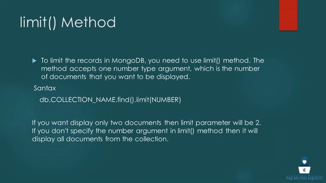MongoDB Limit & Skip Method | CRUD Operation | Asp.Net Core смотреть онлайн