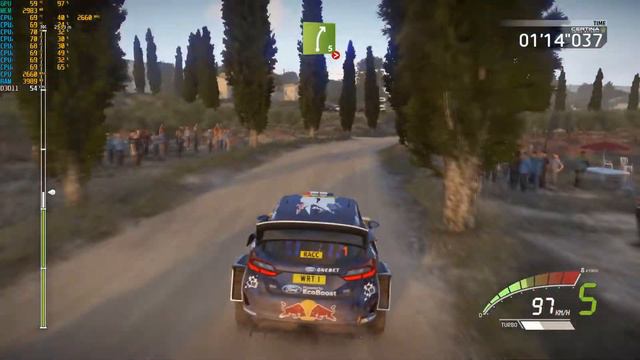 Stock x3440 GTX 1050 Ti WRC 7 Very High Settings Gameplay смотреть онлайн