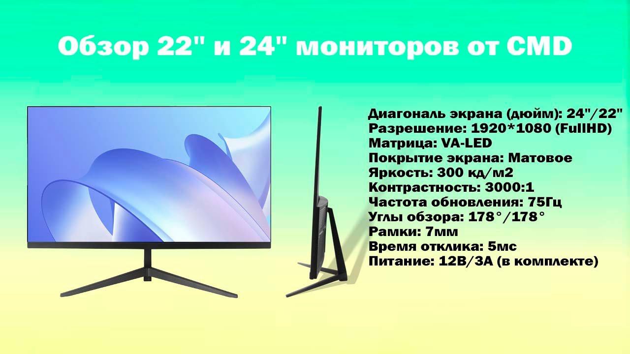 Супер-новинки от CMD | 22" и 24" мониторы | ТЕКО смотреть онлайн