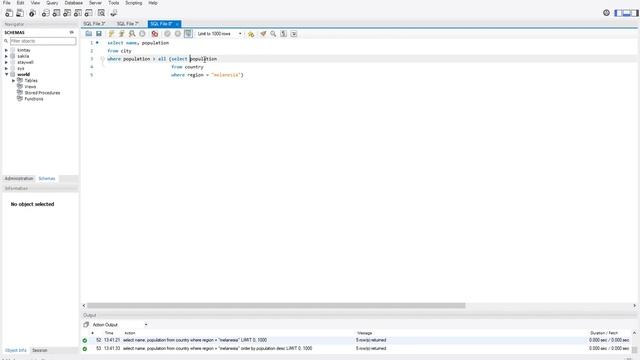 Using the ANY and ALL operators in MySQL смотреть онлайн