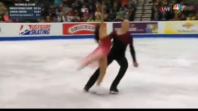 Madison Chock - Evan Bates, Free Dance, USA Nationals, 23.01.2016 смотреть онлайн