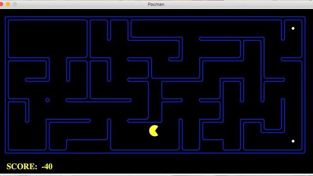 Breadth First Search algorithm solves Pacman Planning Problem смотреть онлайн