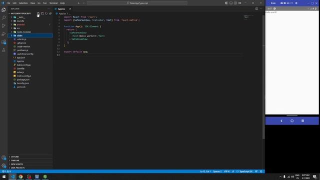 1. React Native init app with Typescript template смотреть онлайн