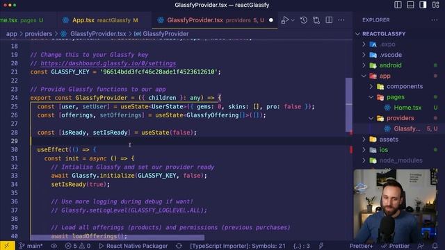 In-App Purchases & Subscriptions for React Native with Glassfy using Expo смотреть онлайн