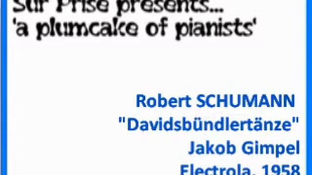 Robert Schumann "Davidsbündlertänze" смотреть онлайн