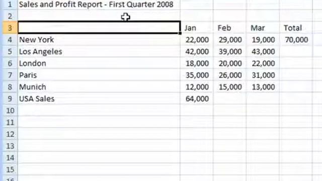 Excel 2007 Resizing Columns, Rows and Cells.mov смотреть онлайн