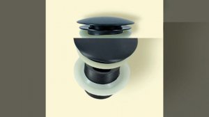 Донный клапан для умывальника. "Клик-клак" черный матовый цвет. Ledeme L65B-2.