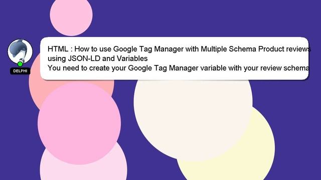 HTML : How to use Google Tag Manager with Multiple Schema Product reviews using JSON-LD and Variabl смотреть онлайн