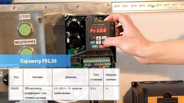 Как настроить ПИД регулятор в преобразователе частоты Innovert смотреть онлайн