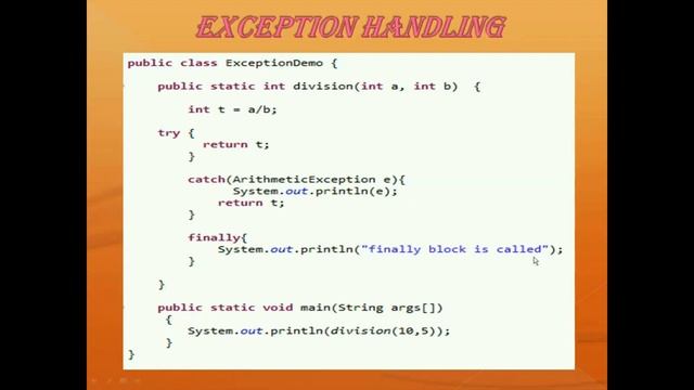 EXCEPTION HANDLING (PART - 2) смотреть онлайн