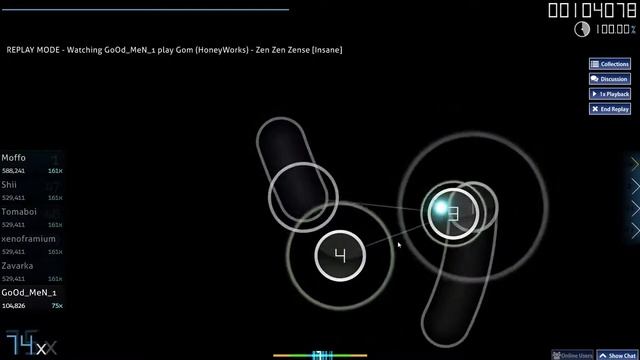 OSU (Zen Zen Zense [Insane] Gom) 98.77% смотреть онлайн