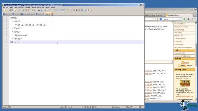 PHP Smarty Template Engine Tutorial - Part 2 - PHP Training Tutorial смотреть онлайн