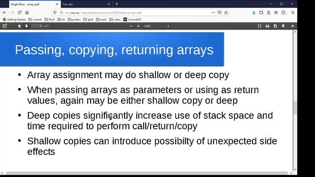 Programming languages: handling of arrays смотреть онлайн