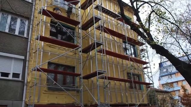 Теплоизоляция стен фасада зданий ,утепляем пенополиуретаном в Москве