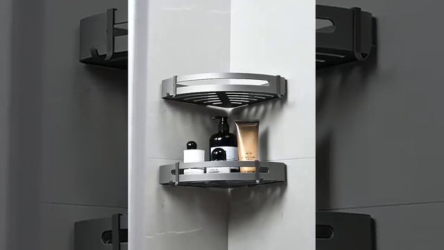 foldable towel rack Wall Mounted Wall Shelf Dual Bathroom Corner Shelf смотреть онлайн