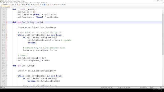 linear probing insert implemention in python смотреть онлайн