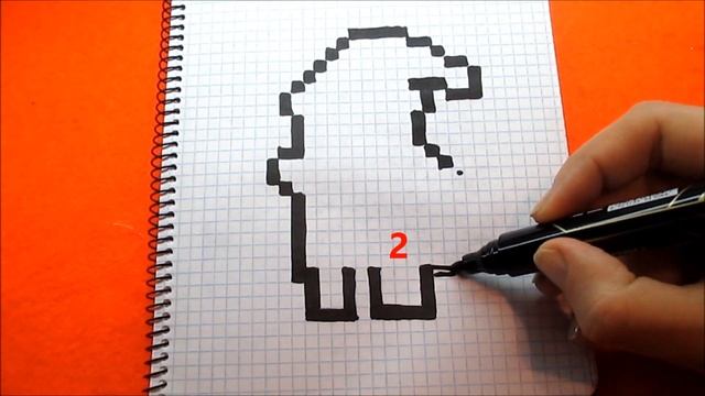 Among Us Новогодний Скин Как рисовать по клеточкам Амонг Ас How to Draw Pixel Art Christmas skins смотреть онлайн