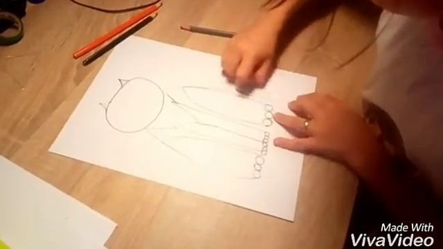 Учимся рисовать котика. Для детей! смотреть онлайн