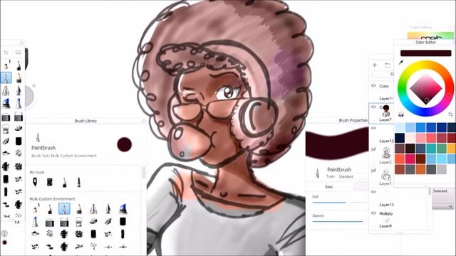 Autodesk Sketchbook Pro | Speed paint #6 Funky girl. смотреть онлайн